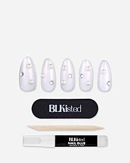 BLK Listed Instant Acrylic Nails, Iced Out