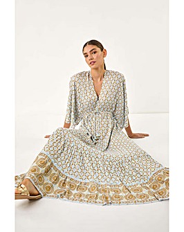 Roman Shimmer Boho Border Maxi Dress