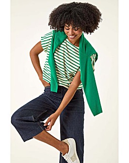 Roman Cotton Denim Stretch Culottes