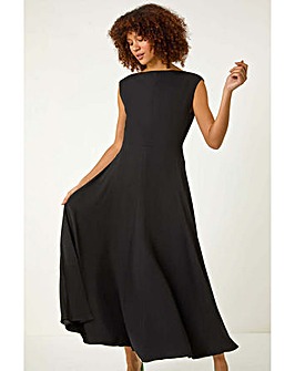 Roman Fit & Flare Midi Dress