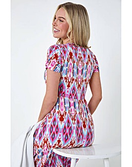 Roman Petite Aztec Pocket Midi Dress