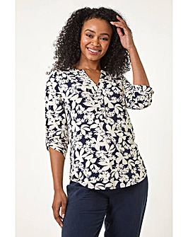 Roman Petite Floral Print Button Shirt