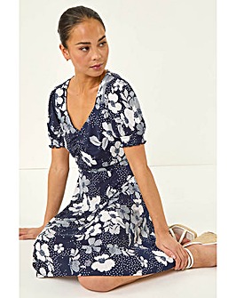 Roman Petite Floral Sweetheart Dress