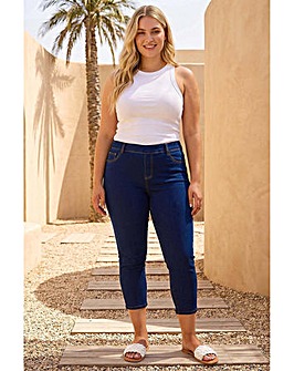 Roman Curve Cropped Denim Jeggings