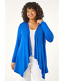 Roman Curve Waterfall Longline Cardigan