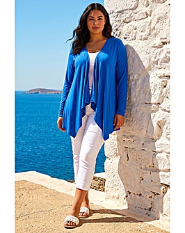 Roman Curve Waterfall Longline Cardigan