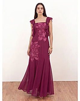 Maya Deluxe Embroidered Maxi Dress