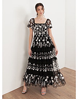 Maya Deluxe Embroidered Dress