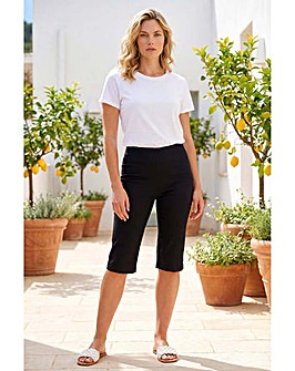 Roman Knee Length Elastic Waist Shorts