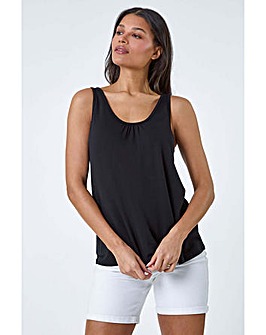 Roman Plain V-Neck Stretch Jersey Top