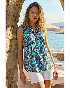 Roman Abstract Burnout Print Vest Top