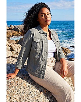Roman Curve Bengaline Pocket Jacket