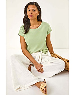 Roman Stretch Cotton Jersey T-Shirt