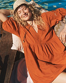 Monsoon Noelle Embroidered Mini Dress