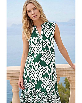 Roman Petite Aztec Frill Hem Dress