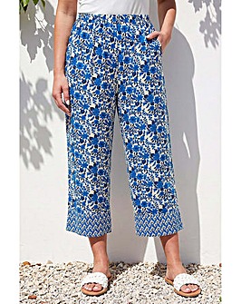 Roman Petite Print Cropped Trouser