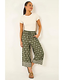 Roman Petite Aztec Print Cropped Trouser