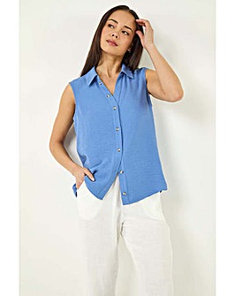 Roman Petite Button Up Front Blouse
