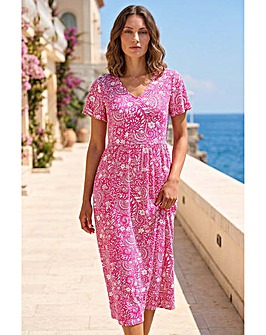 Roman Petite Floral Pocket Midi Dress