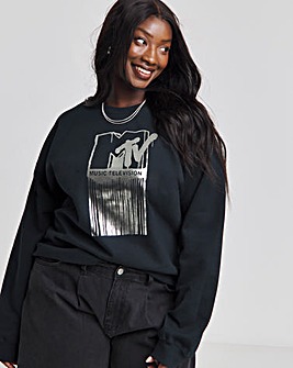 Black MTV Dripping License Sweatshirt