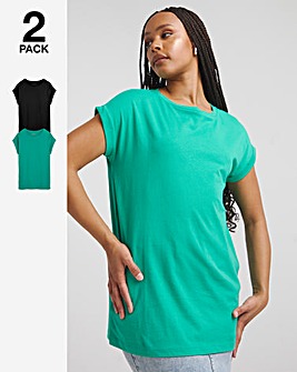 Green & Black 2 Pack Boyfriend T-Shirt