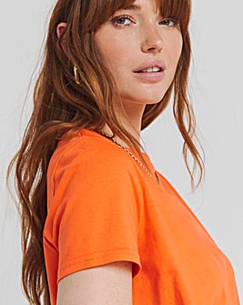 Orange Crew Neck T-Shirt