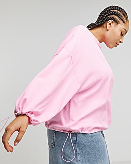 Pink Toggle Detail Sweatshirt