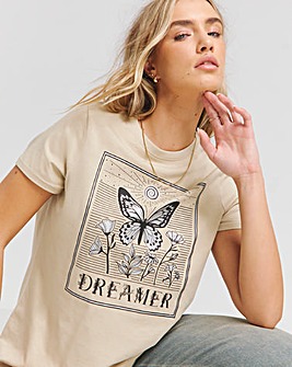 Stone Dreamer Foil Slogan T-Shirt