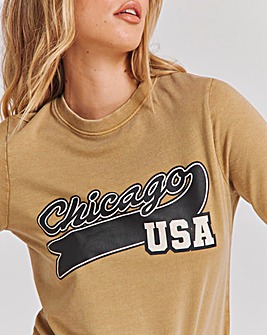 Sand Chicago Slogan Sweatshirt