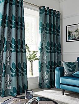Green Curtains Blinds Poles Home J D Williams Blakely Leaf Jaquard Eyelet Curtains