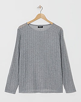 Grey Marl Jersey Ladder Top