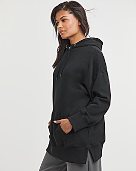 Black Longline Hoodie