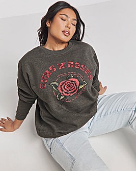 Charcoal Guns N Roses License Sweatshirt