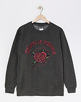 Charcoal Guns N Roses License Sweatshirt