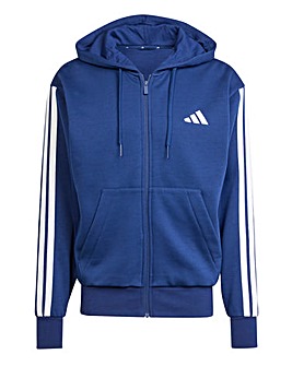 adidas 3 Stripes Full Zip Fleece Hoodie