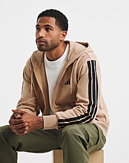 adidas 3 Stripes Full Zip Fleece Hoodie