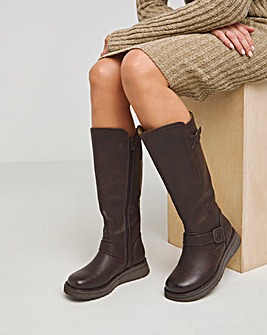 Heavenly Feet Rubymae Knee High Boots Curvy Calf Extra Wide EEE Fit