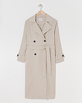 Sand Linen Trench Coat
