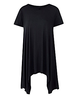 Black Hanky Hem Top