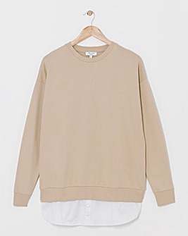 Long Sleeve Crew neck 2in1 Sweatshirt