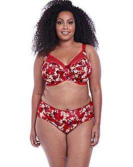 Goddess Kayla Full Cup Wired Red Floral Print Bra