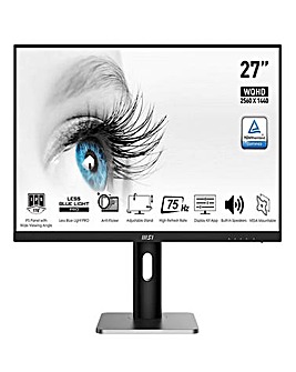 MSI PRO MP273QP 27in Quad HD 1ms Adjustable Monitor with Built in Speakers