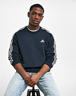 adidas 3 Stripes Fleece Sweatshirt
