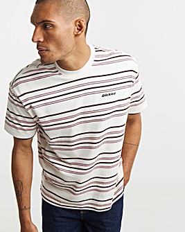 Dickies Short Sleeve East Liberty Stripe T-Shirt - Ecru