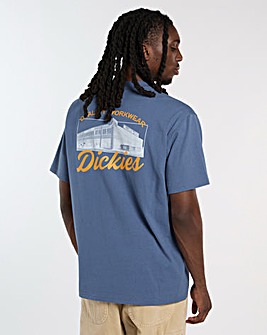 Dickies Short Sleeve Wellsville Back Graphic T-Shirt - Retro Inidgo