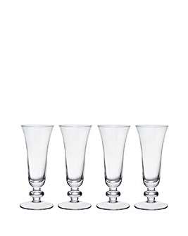 Mikasa Salerno Set of 4 Crystal Champagne Glass Set