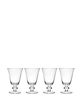 Mikasa Salerno Set of 4 Crystal Wine Glass Set