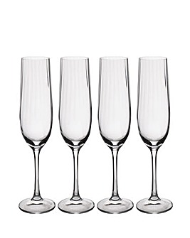 Mikasa Treviso Set of 4 Flute Glasses