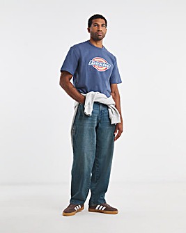 Dickies 954 Relaxed Straight Work Jeans - Khaki Tinted Blue