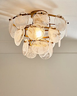 White Frosted Glass Ceiling Light